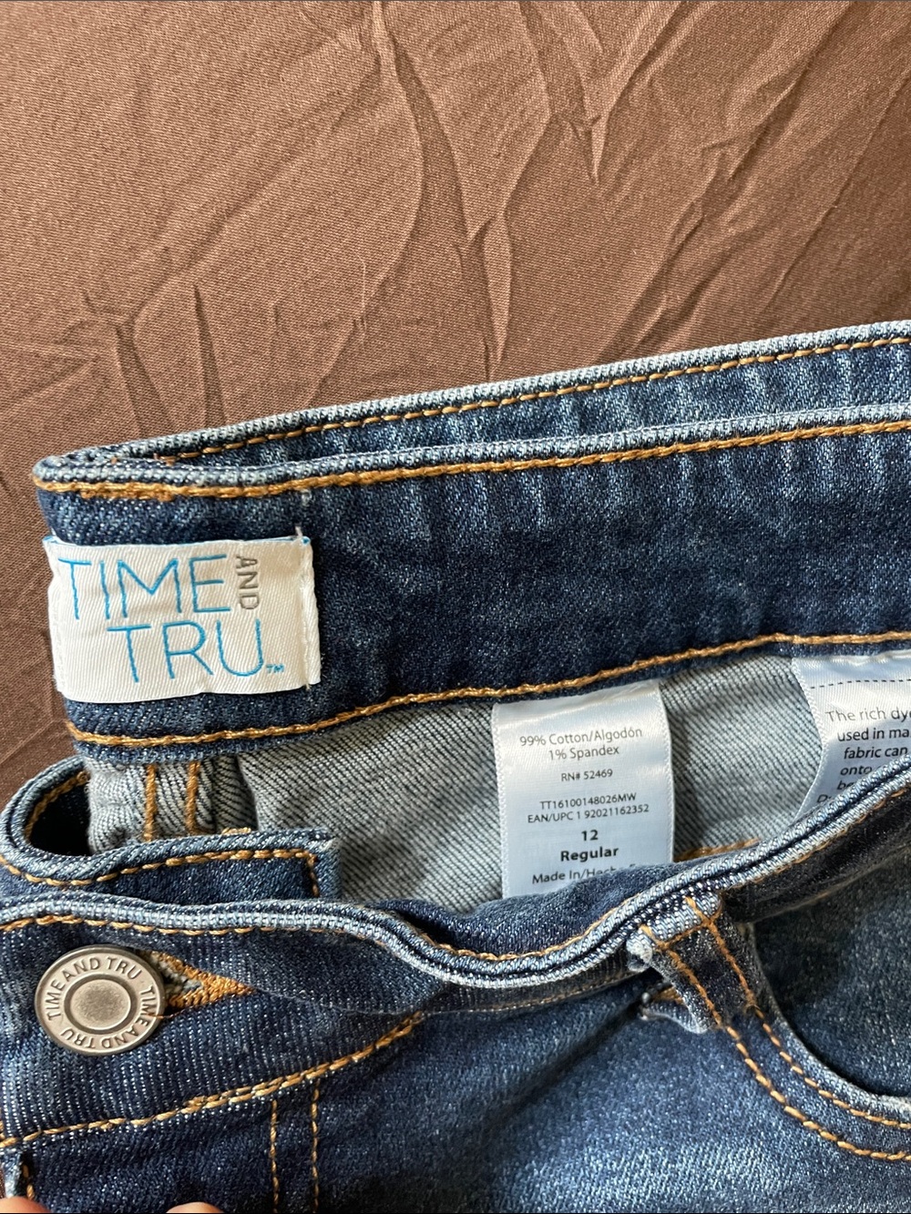 Time and Tru Dark Blue Boyfriend Jeans - Picture 2 of 4